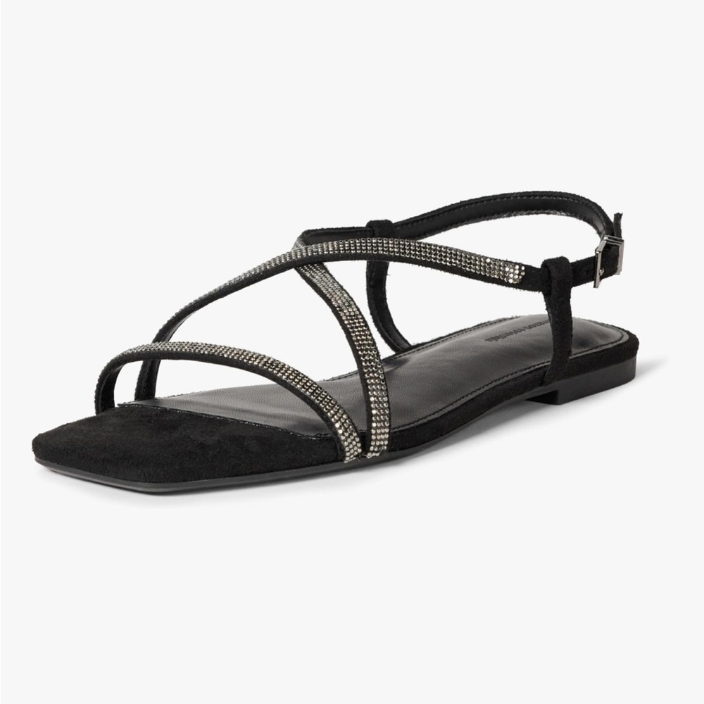 Amazon Essentials Black Strappy Sandals with Silv… - image 7